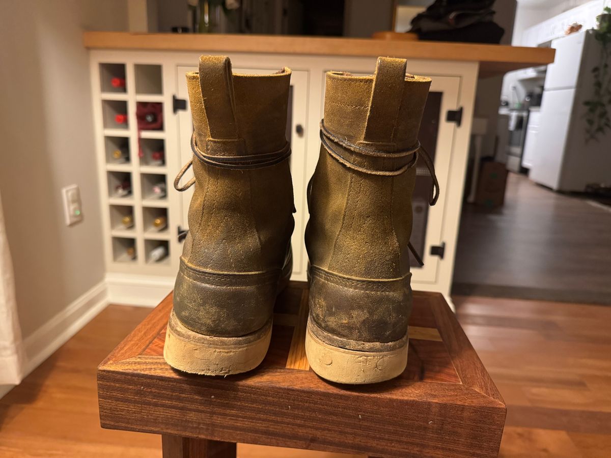 Photo by AFrat on February 21, 2025 of the Nicks Moc Toe in Tasman Leather Group Coyote Roughout.