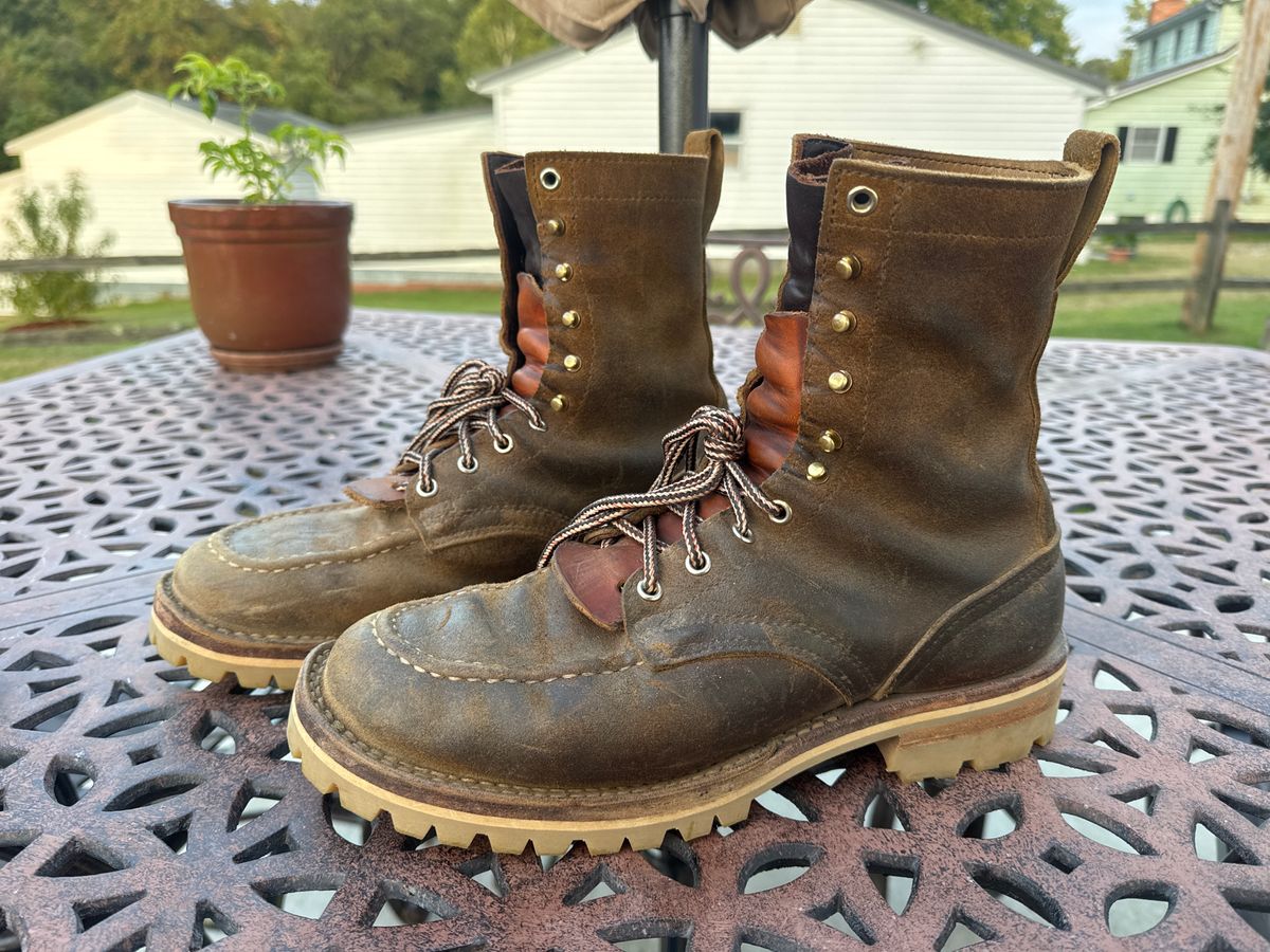 Photo by AFrat on September 9, 2025 of the Nicks Moc Toe in Tasman Leather Group Coyote Roughout.