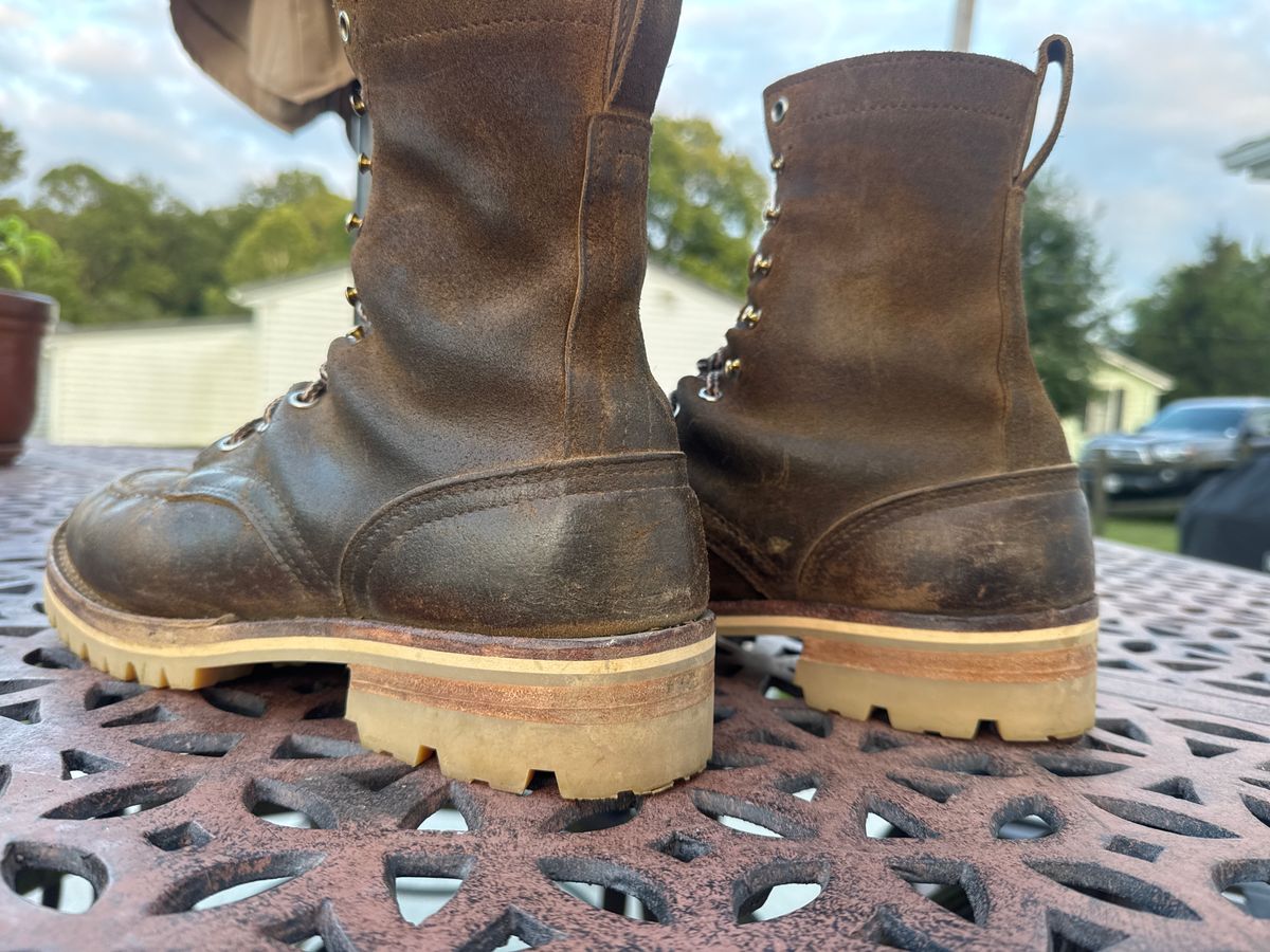 Photo by AFrat on September 9, 2025 of the Nicks Moc Toe in Tasman Leather Group Coyote Roughout.