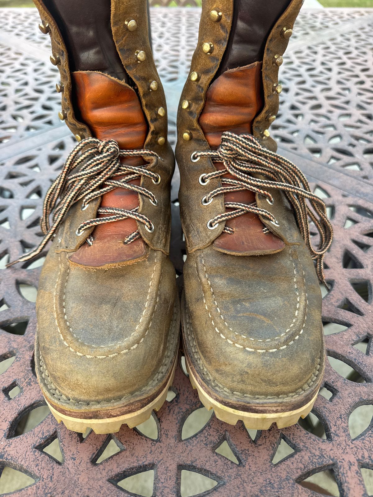 Photo by AFrat on September 9, 2025 of the Nicks Moc Toe in Tasman Leather Group Coyote Roughout.