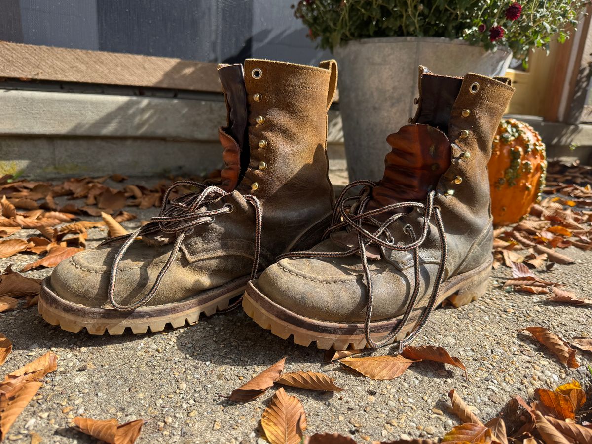Photo by AFrat on October 1, 2025 of the Nicks Moc Toe in Tasman Leather Group Coyote Roughout.