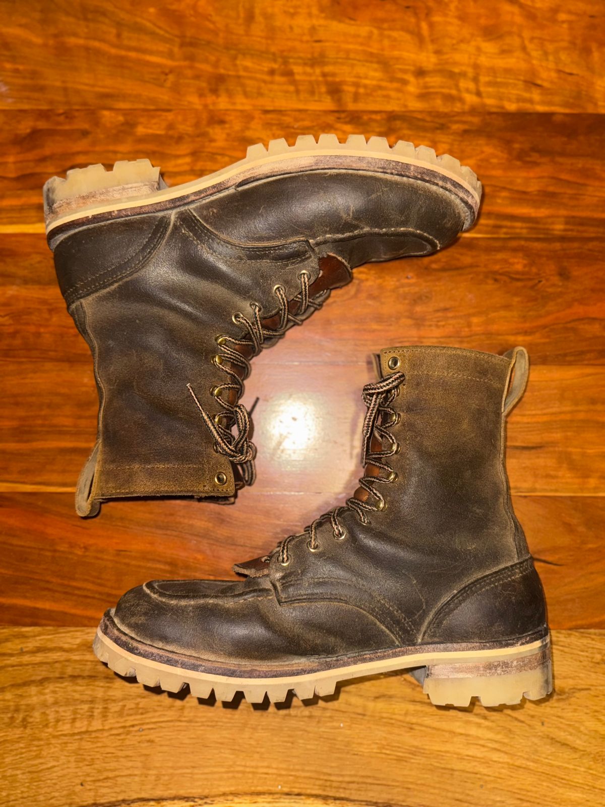 Photo by AFrat on October 6, 2025 of the Nicks Moc Toe in Tasman Leather Group Coyote Roughout.