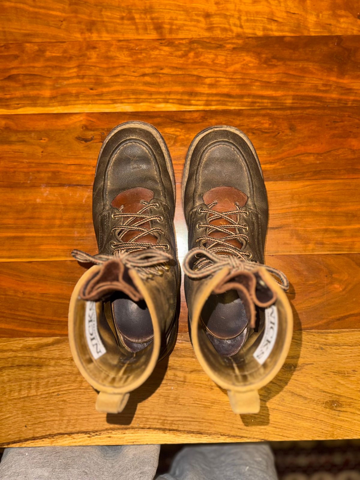 Photo by AFrat on October 6, 2025 of the Nicks Moc Toe in Tasman Leather Group Coyote Roughout.