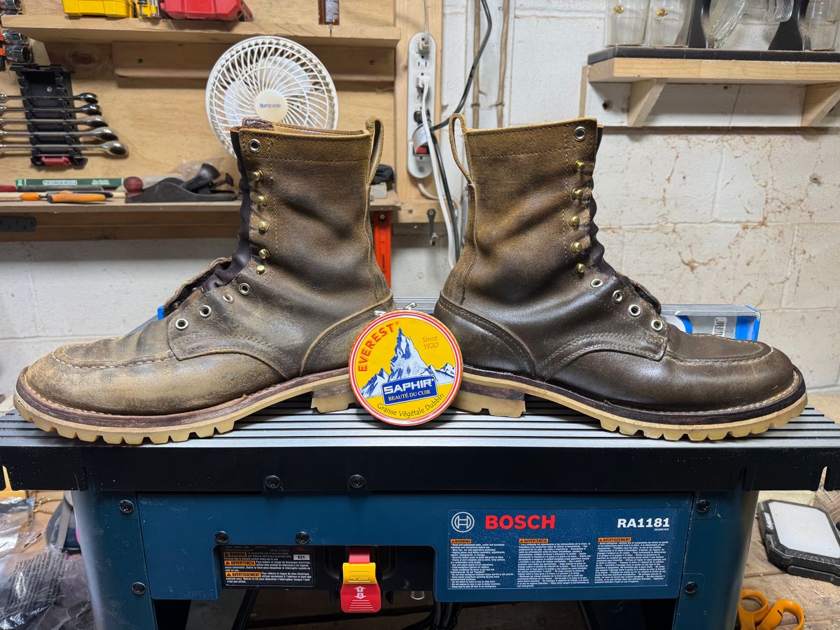 Photo by AFrat on January 4, 2026 of the Nicks Moc Toe in Tasman Leather Group Coyote Roughout.