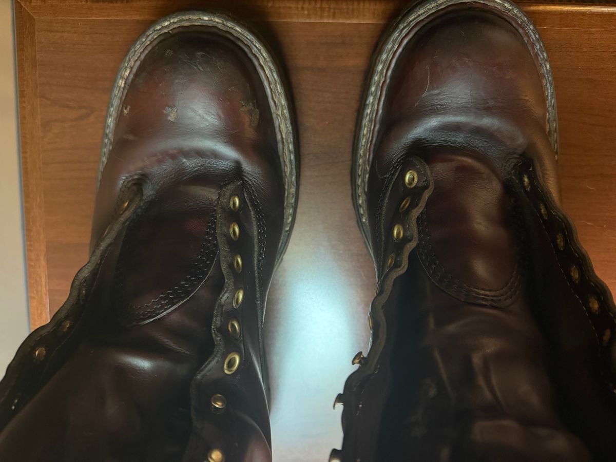 Photo by rhinoaz on February 2, 2026 of the White's Smokejumper in Cxl Burgandy.