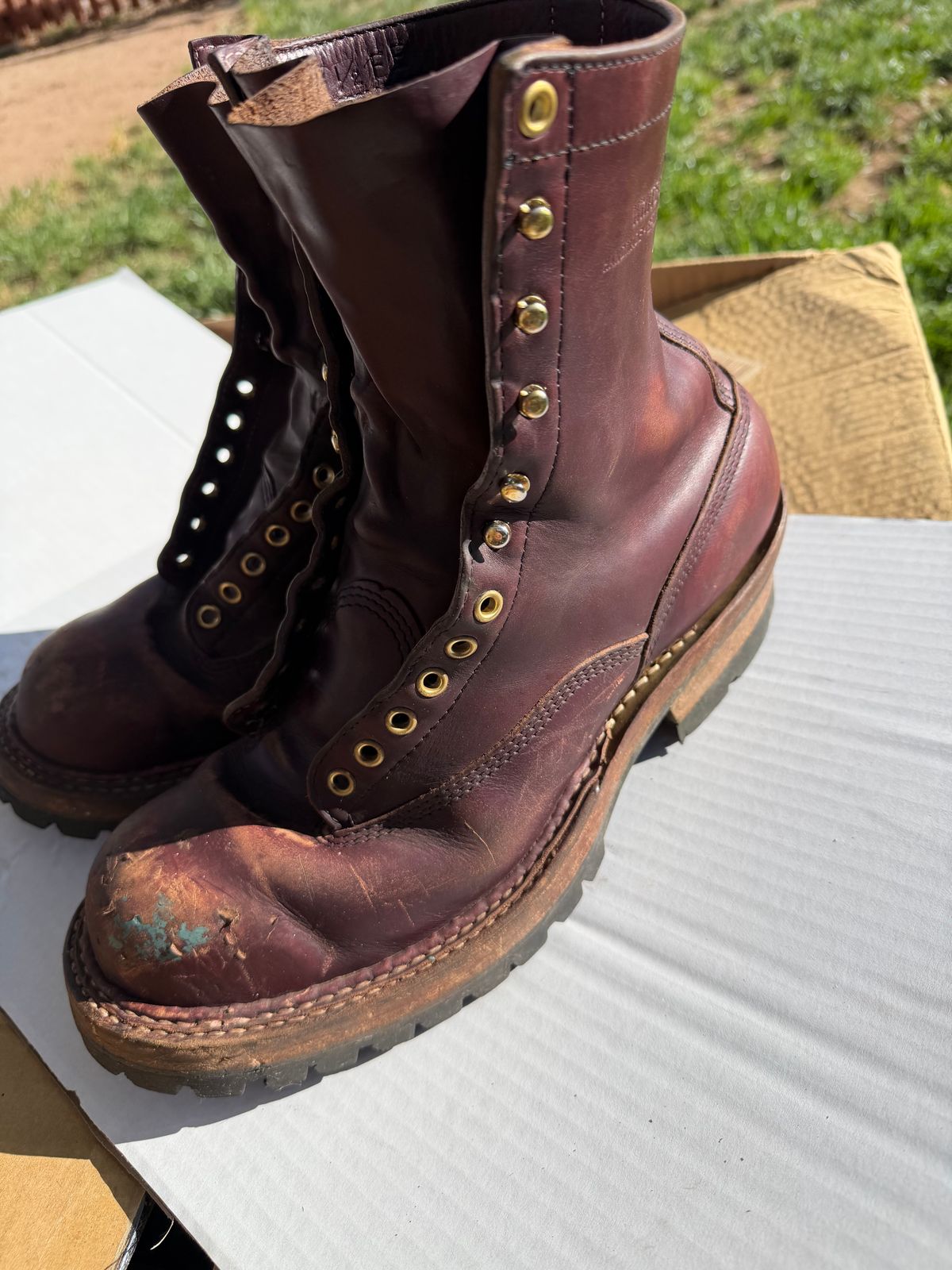 Photo by rhinoaz on April 4, 2026 of the White's Smokejumper in Cxl Burgandy.