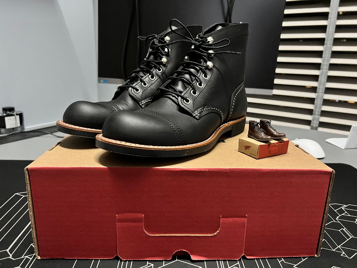 Photo by leeharker1813 on September 14, 2024 of the Red Wing Iron Ranger in S.B. Foot Black Harness.