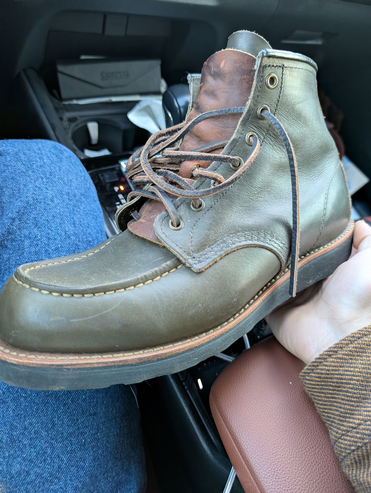 Photo by Spud_Murphy99 on September 17, 2025 of the Red Wing 6-Inch Classic Moc in S.B. Foot Alpine Portage.