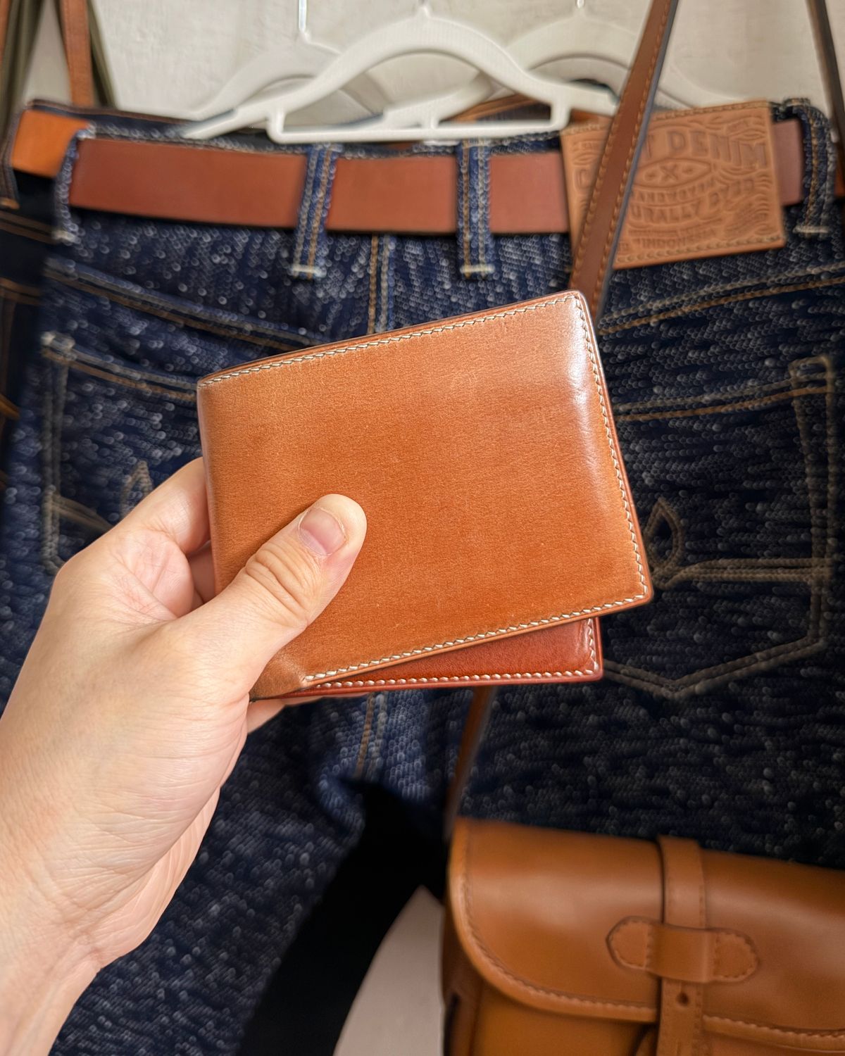 Photo by arnolddkoot on March 1, 2026 of the GitsiRosdiani Bifold Wallet in Shinki Natural Shell Cordovan & Conceria Walpier Brown Buttero.