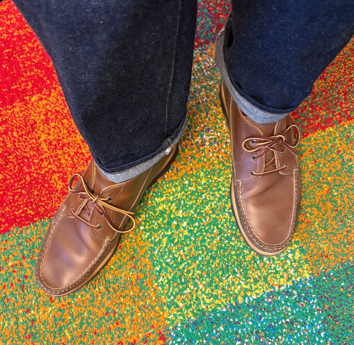 Photo by namawalla on September 2, 2025 of the Rancourt & Co. Acadia Chukka Redux in Horween Natural Chromexcel.