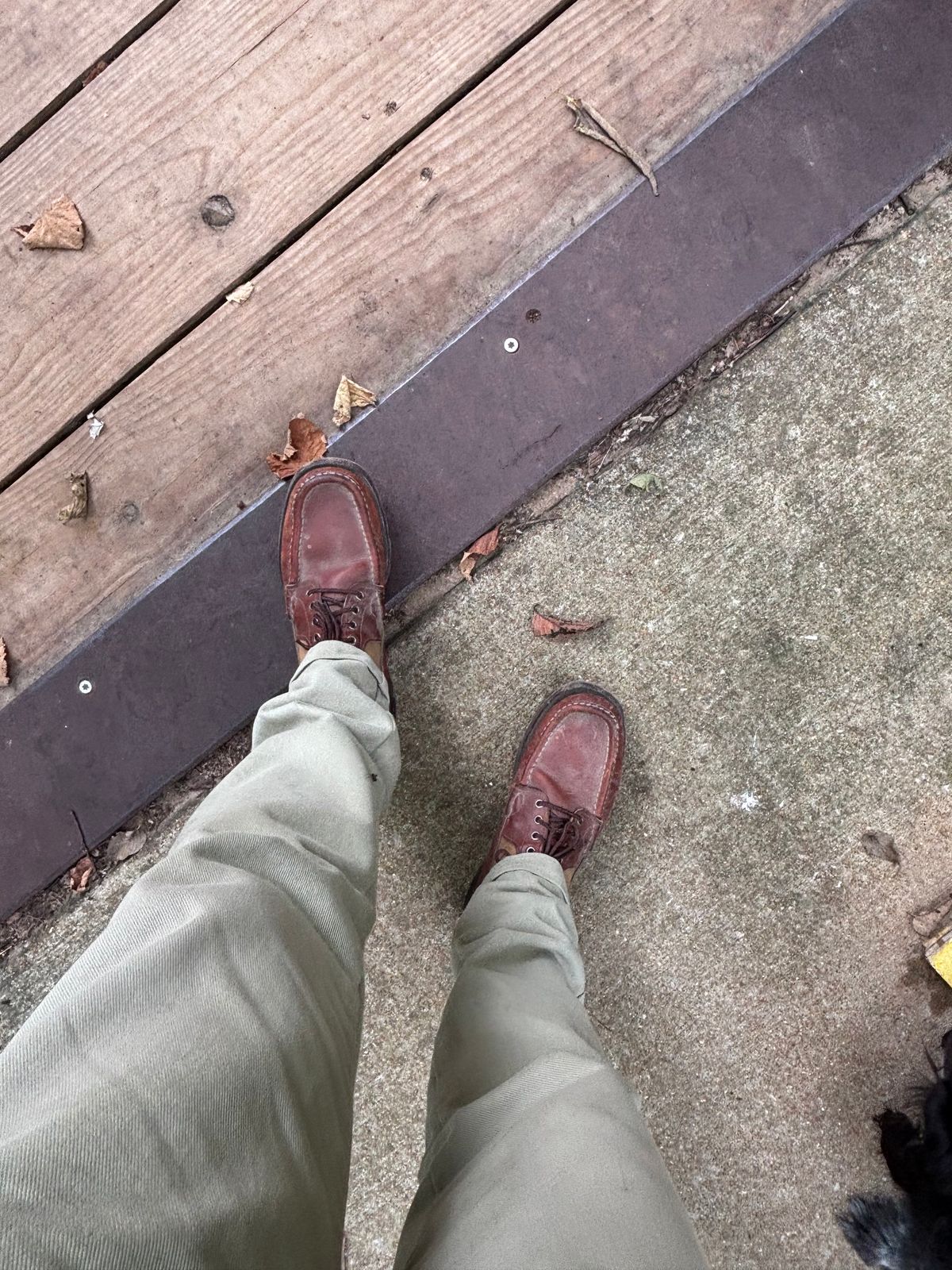 Photo by namawalla on August 23, 2025 of the Russell Moccasin Co. Safari in Walnut Timberjack & Sahara Twill.