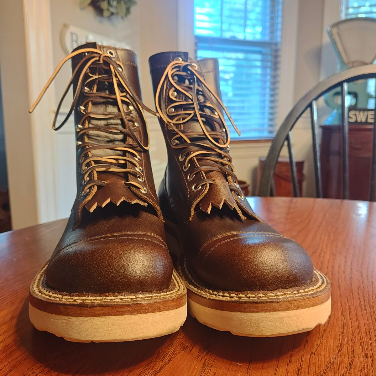 Photo by Spo1800 on October 2, 2025 of the White's Bounty Hunter in Horween Cinnamon Waxed Flesh.