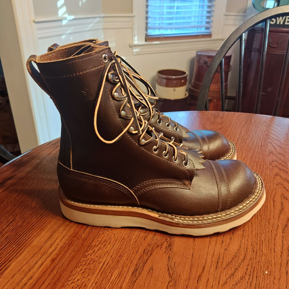 Photo by Spo1800 on October 2, 2025 of the White's Bounty Hunter in Horween Cinnamon Waxed Flesh.