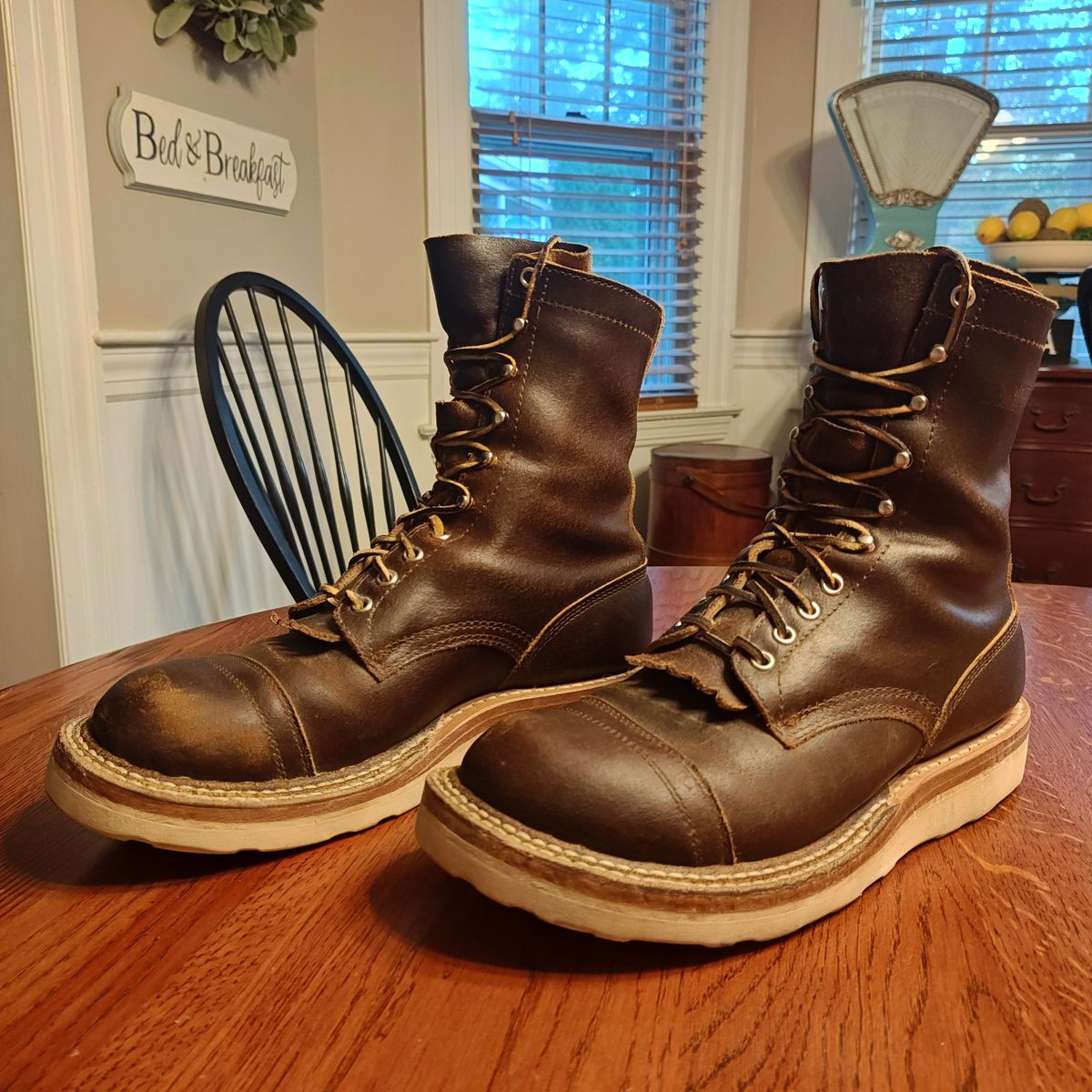 Photo by Spo1800 on October 7, 2025 of the White's Bounty Hunter in Horween Cinnamon Waxed Flesh.