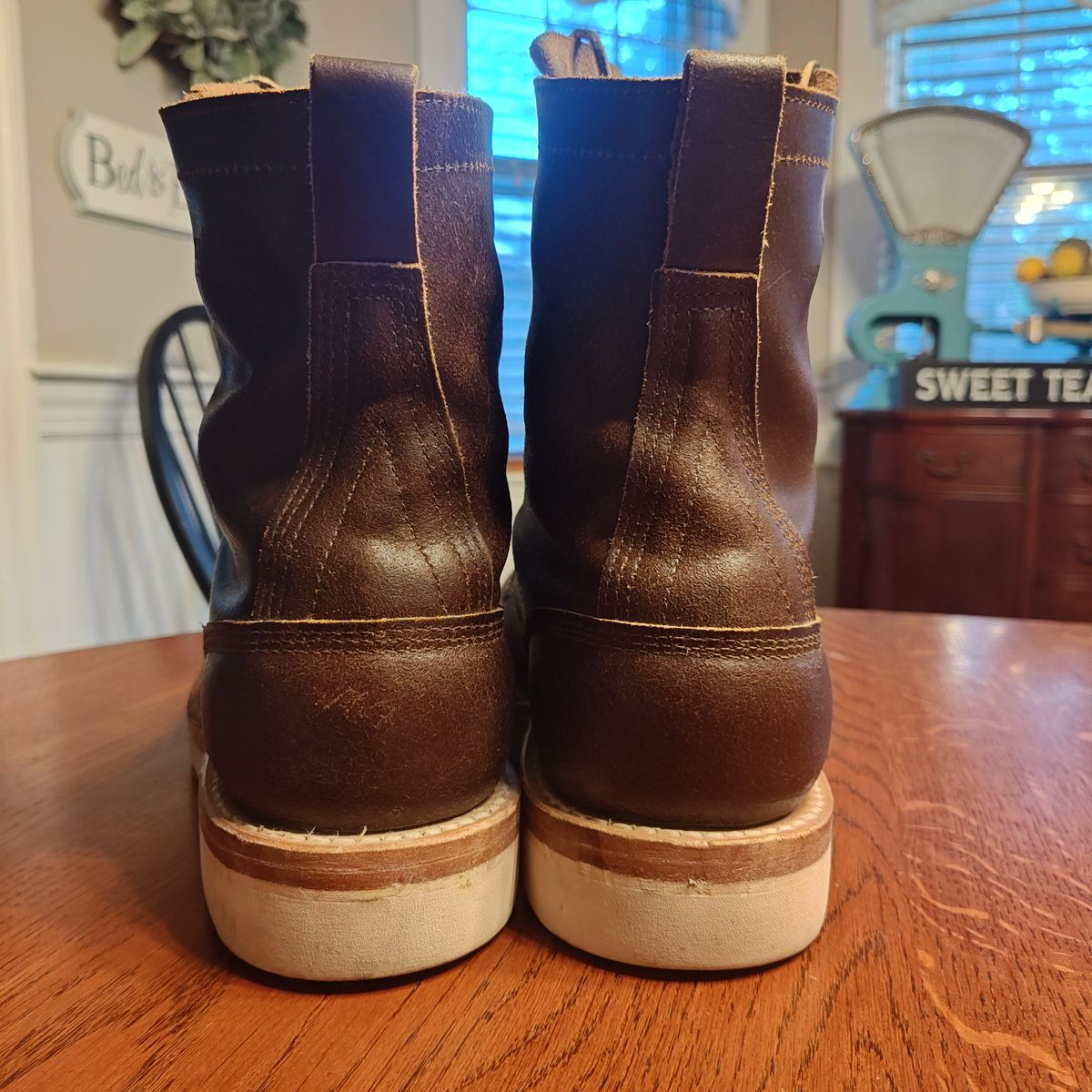 Photo by Spo1800 on October 7, 2025 of the White's Bounty Hunter in Horween Cinnamon Waxed Flesh.