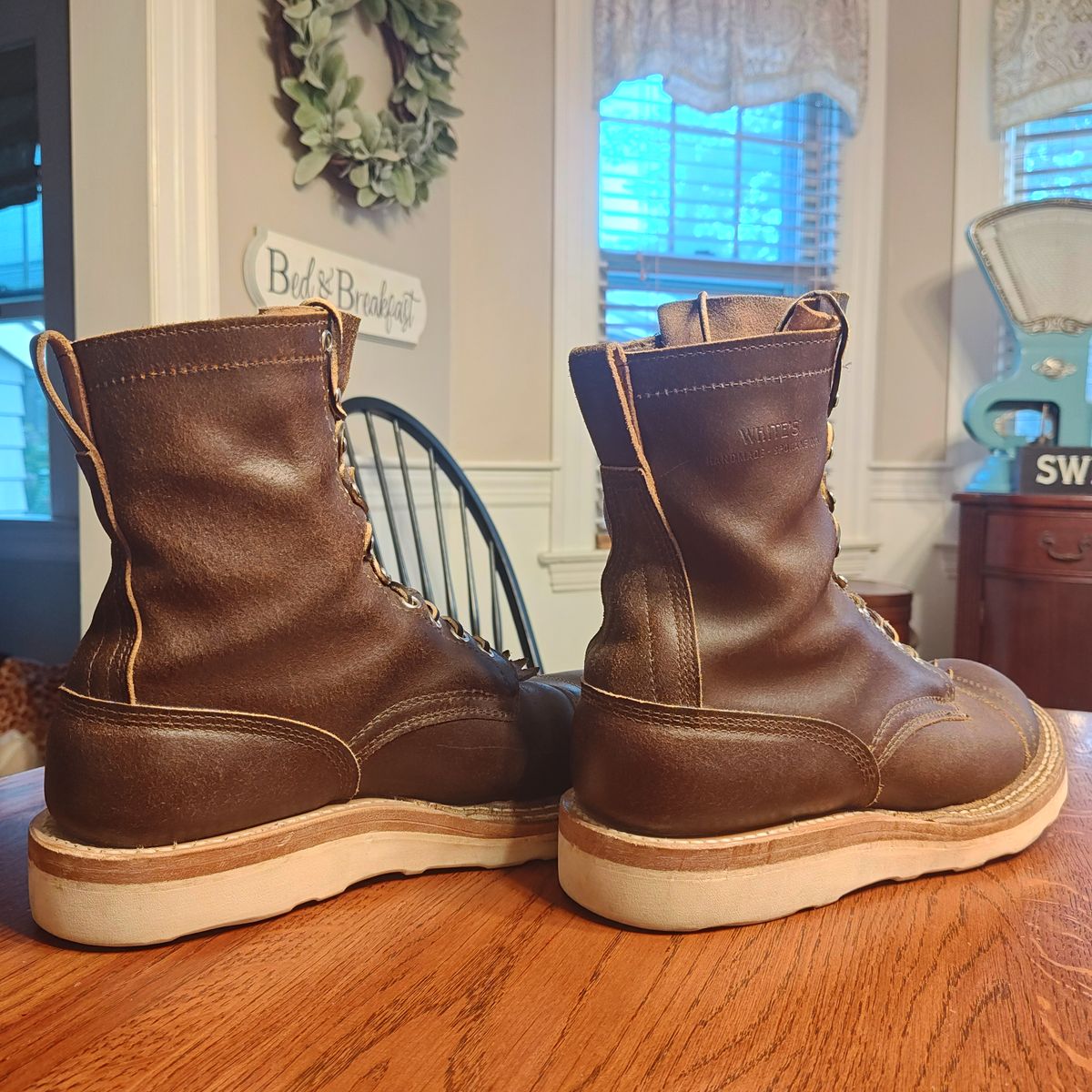 Photo by Spo1800 on October 7, 2025 of the White's Bounty Hunter in Horween Cinnamon Waxed Flesh.