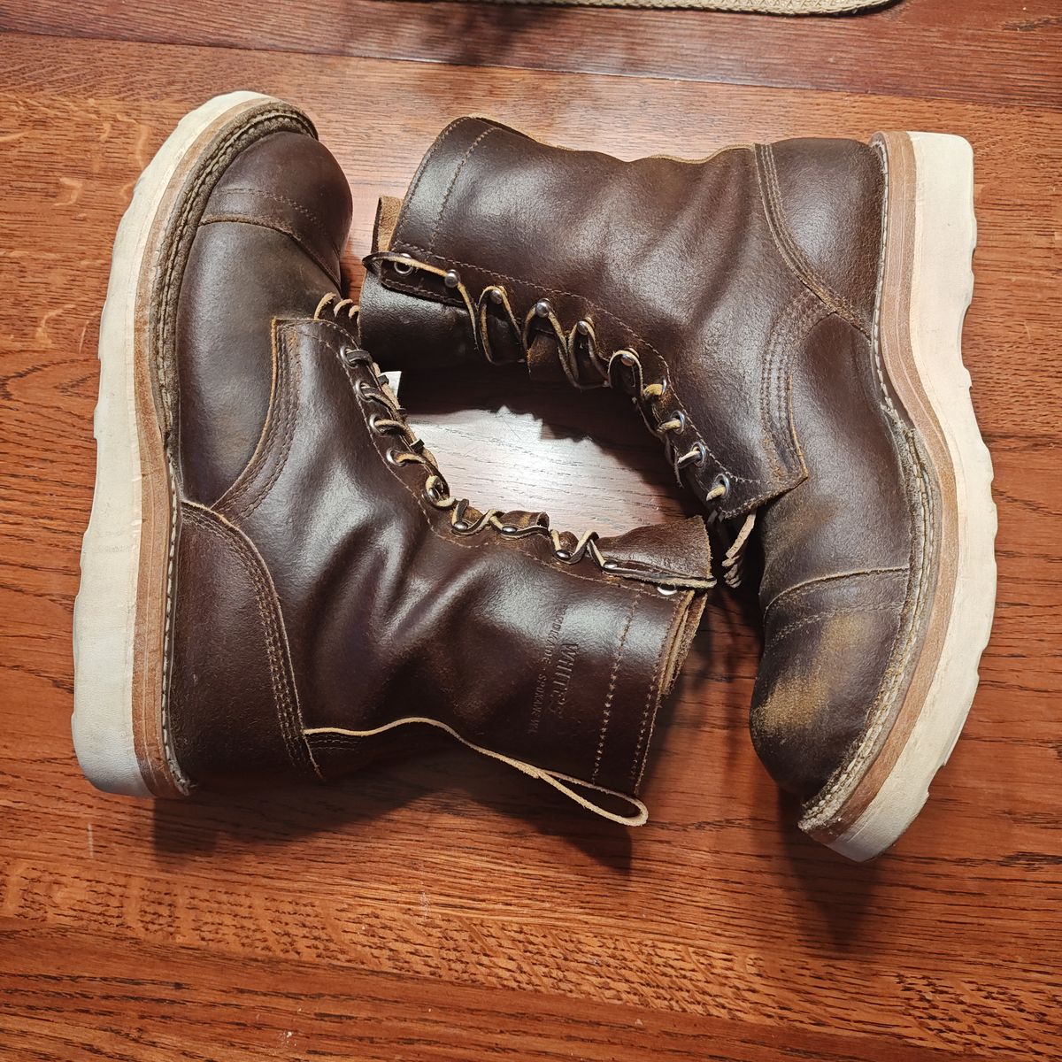 Photo by Spo1800 on October 7, 2025 of the White's Bounty Hunter in Horween Cinnamon Waxed Flesh.