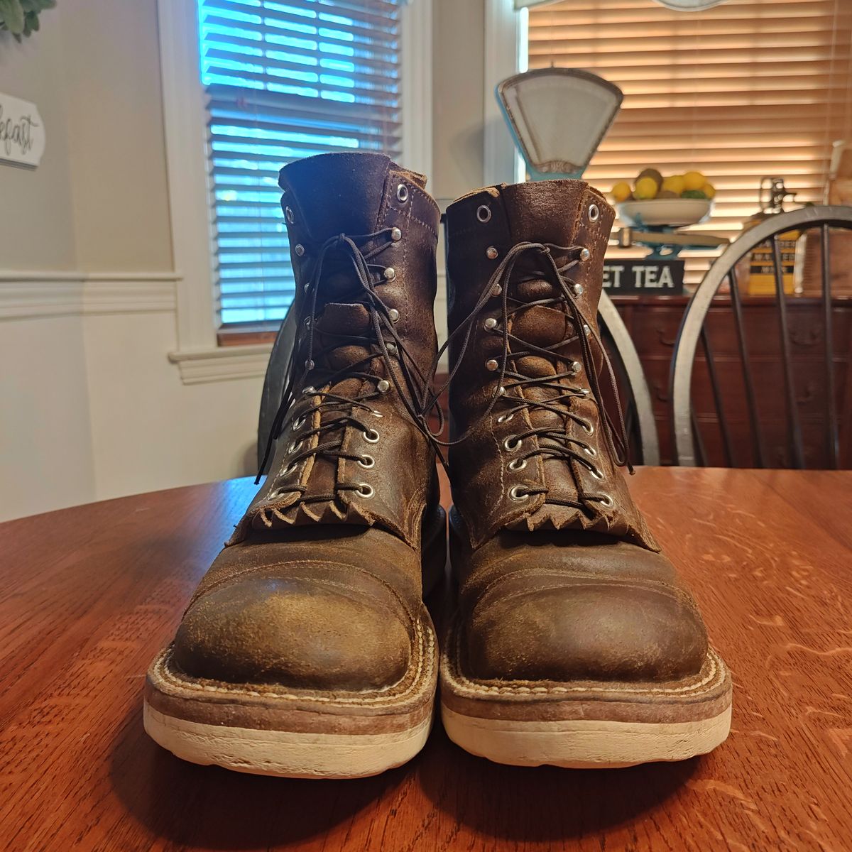 Photo by Spo1800 on November 1, 2025 of the White's Bounty Hunter in Horween Cinnamon Waxed Flesh.