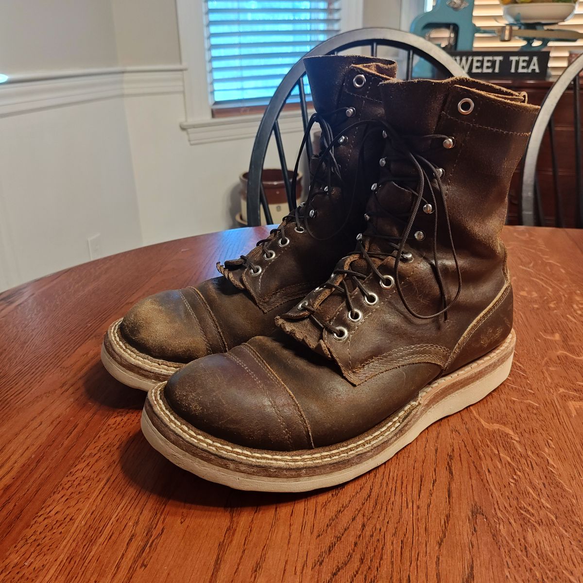 Photo by Spo1800 on November 1, 2025 of the White's Bounty Hunter in Horween Cinnamon Waxed Flesh.