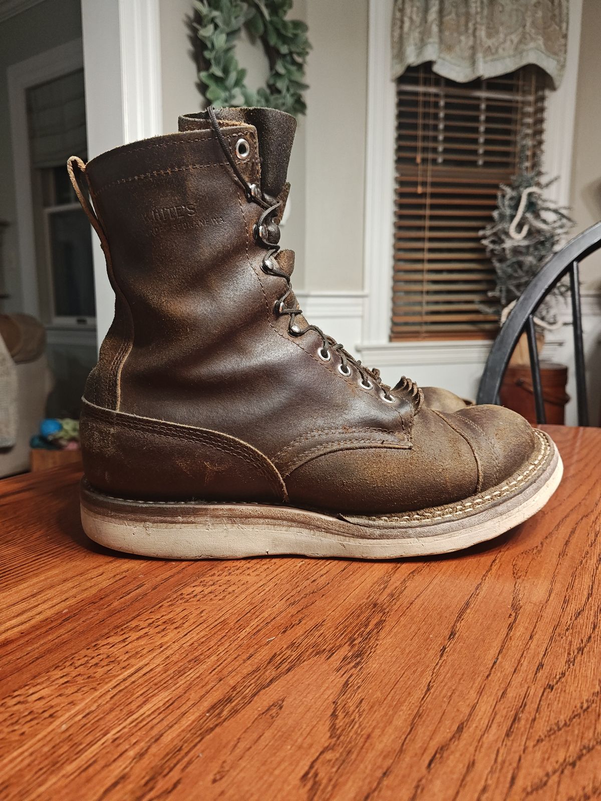 Photo by Spo1800 on December 6, 2025 of the White's Bounty Hunter in Horween Cinnamon Waxed Flesh.