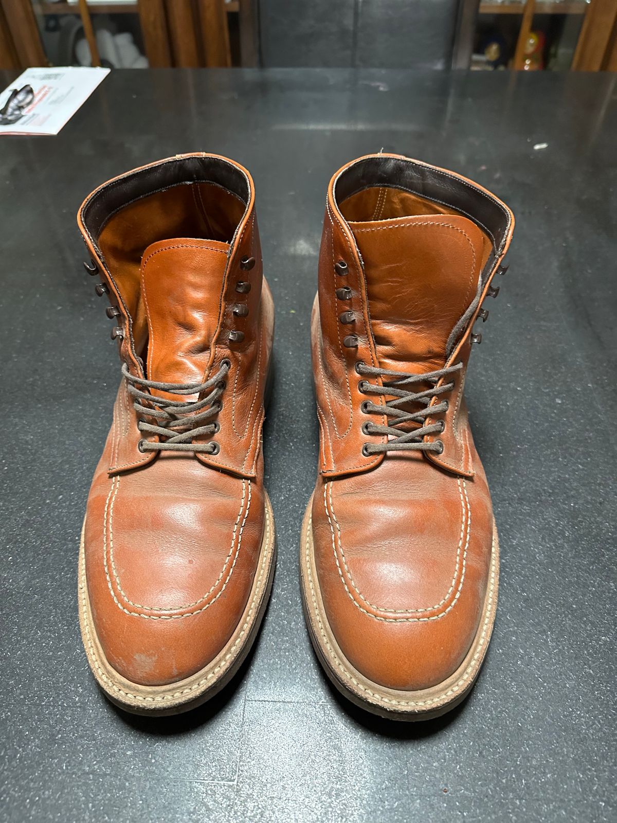 Photo by Rick11 on October 26, 2024 of the Alden Alden 405 in Brown Calfskin.