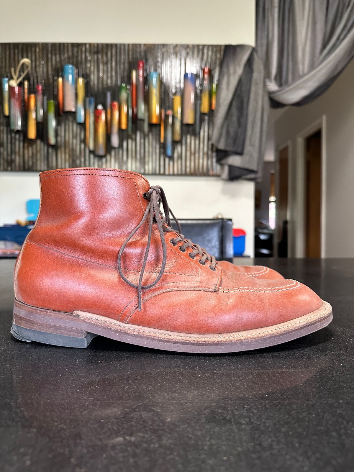 Photo by Rick11 on November 5, 2024 of the Alden Alden 405 in Brown Calfskin.