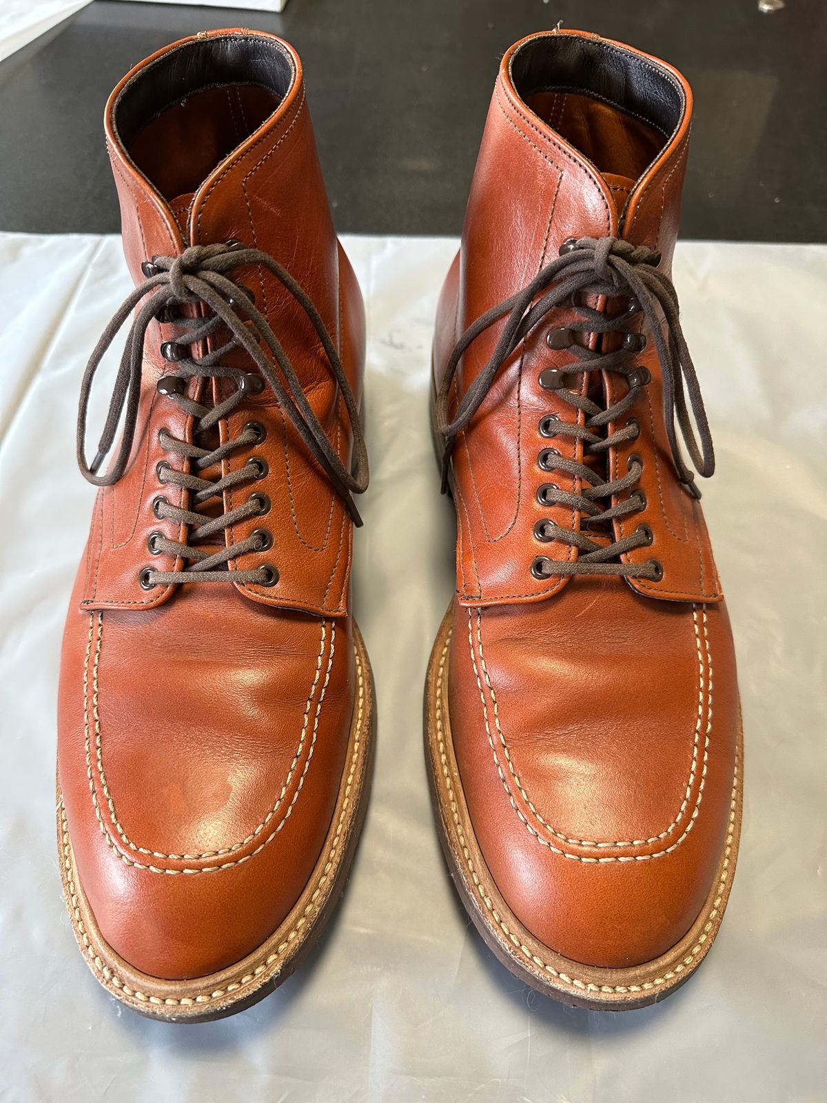 Photo by Rick11 on December 4, 2024 of the Alden Alden 405 in Brown Calfskin.