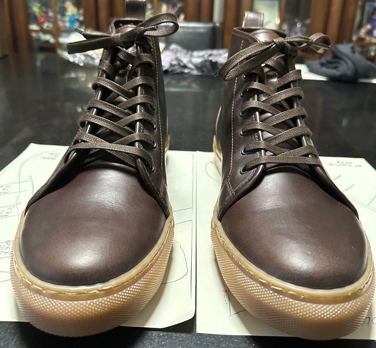 Photo by Rick11 on October 1, 2024 of the Goral Smugs in Horween Brown Chromexcel.