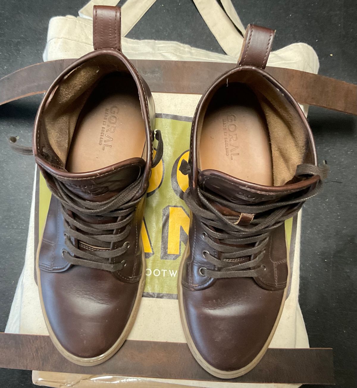 Photo by Rick11 on October 14, 2024 of the Goral Smugs in Horween Brown Chromexcel.
