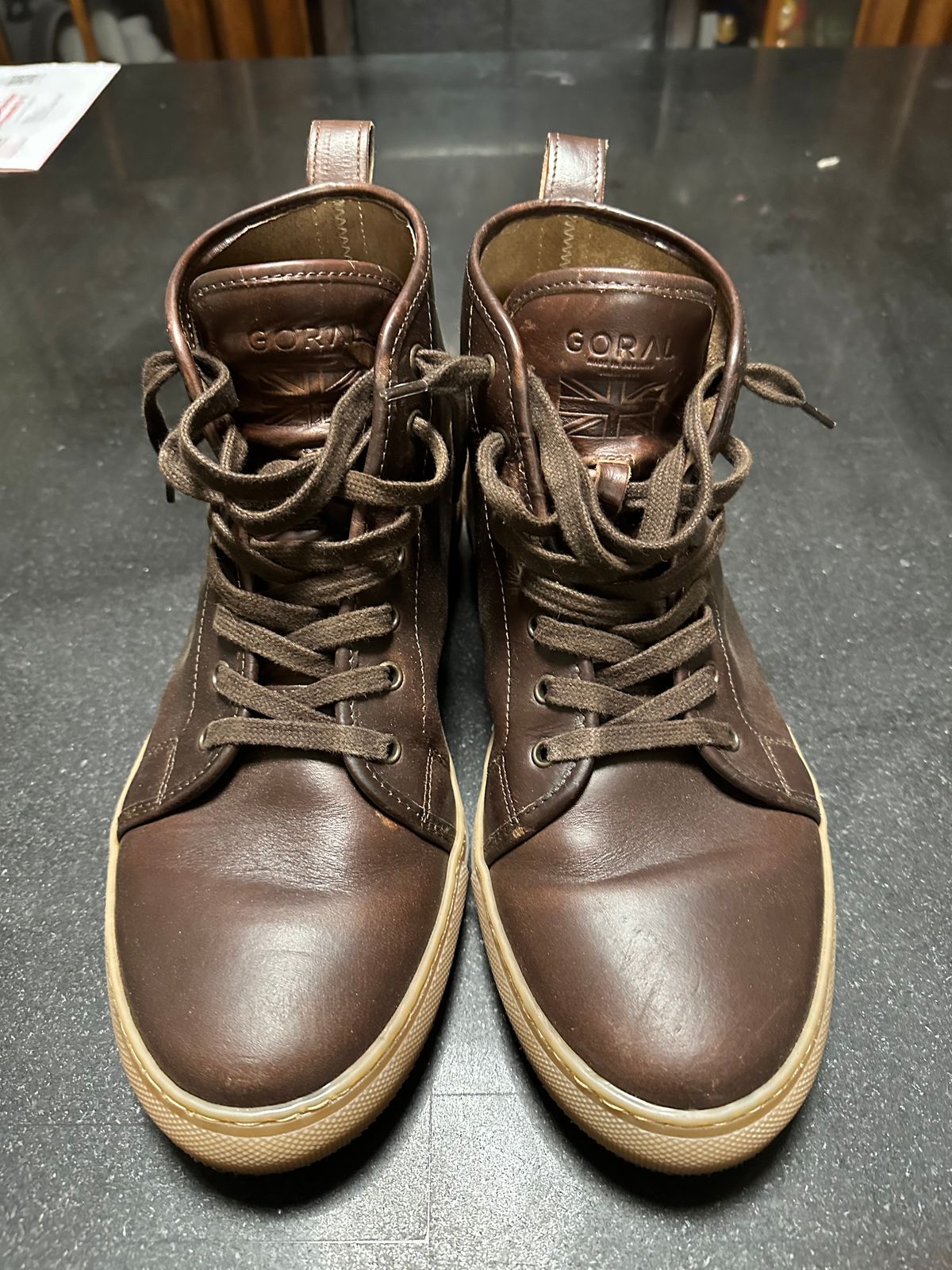 Photo by Rick11 on October 26, 2024 of the Goral Smugs in Horween Brown Chromexcel.