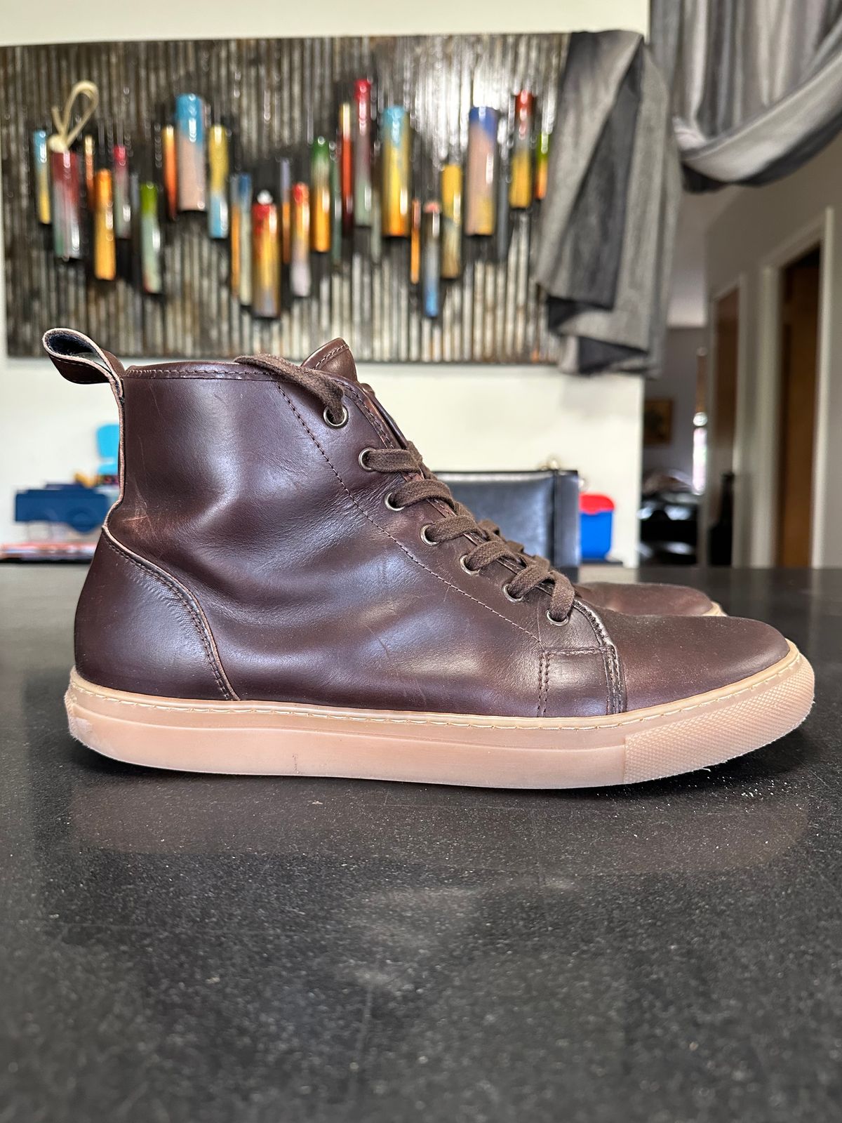 Photo by Rick11 on November 5, 2024 of the Goral Smugs in Horween Brown Chromexcel.