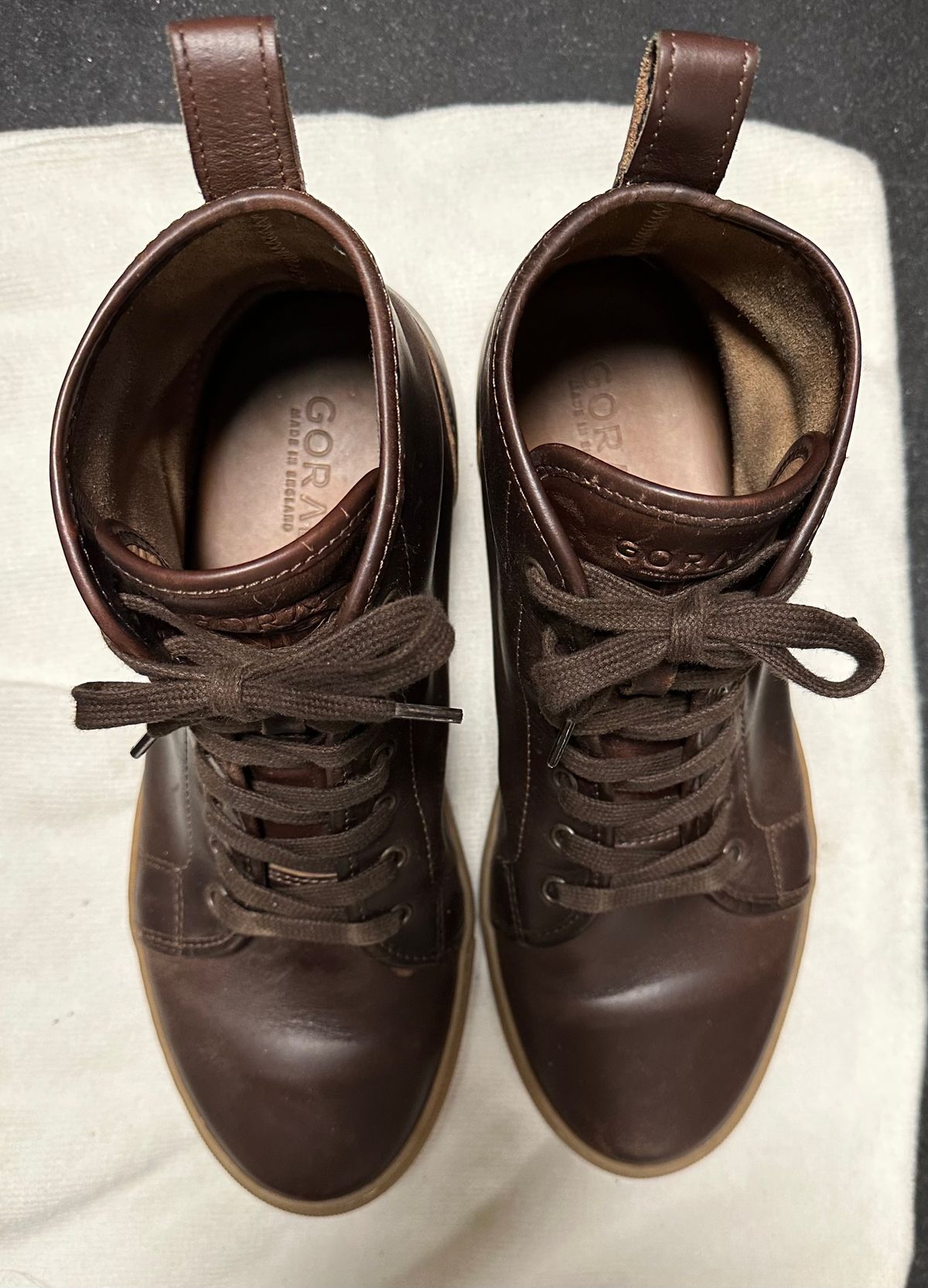 Photo by Rick11 on December 4, 2024 of the Goral Smugs in Horween Brown Chromexcel.