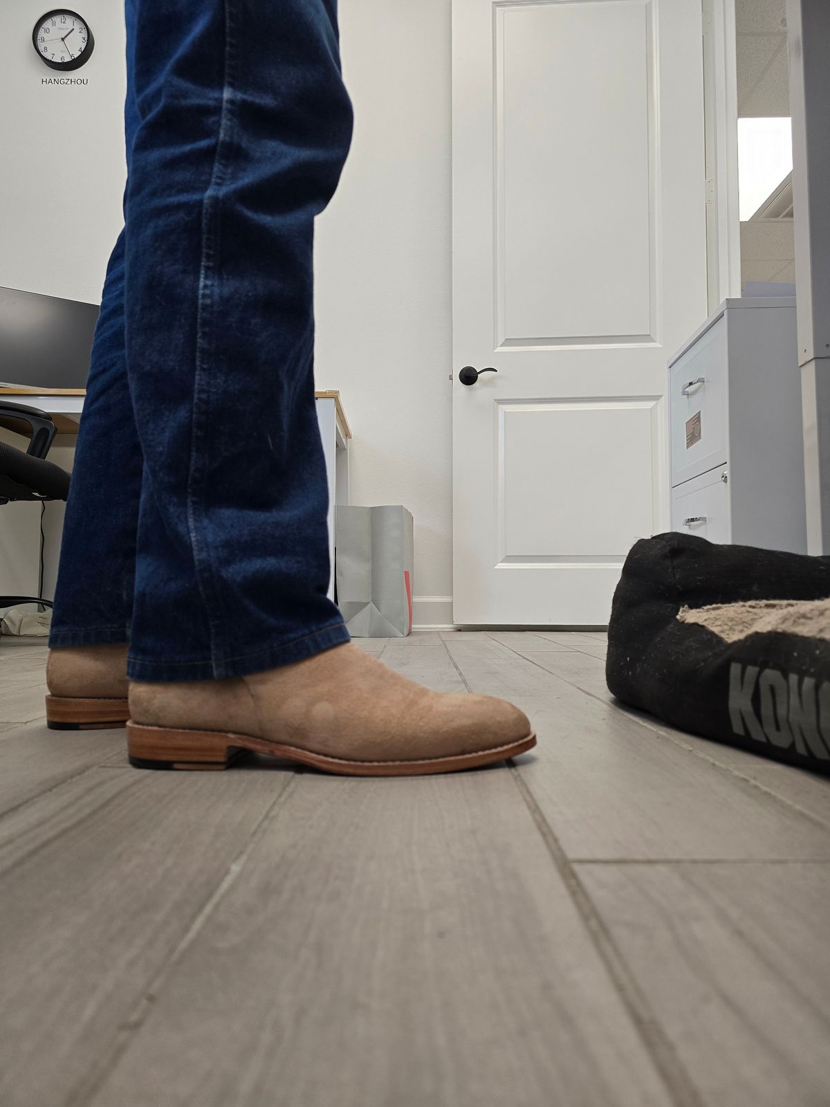 Photo by Bobwoobe on January 6, 2026 of the Blkbrd Shoemaker Umaid Jodhpur Boot in Natural Ruffout.