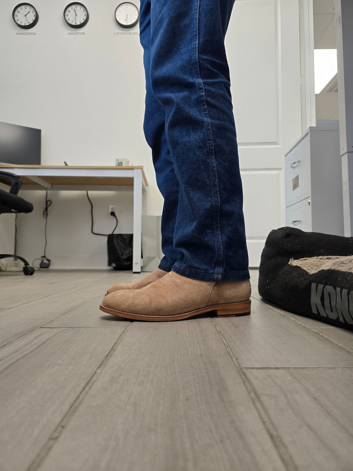 Photo by Bobwoobe on January 6, 2026 of the Blkbrd Shoemaker Umaid Jodhpur Boot in Natural Ruffout.