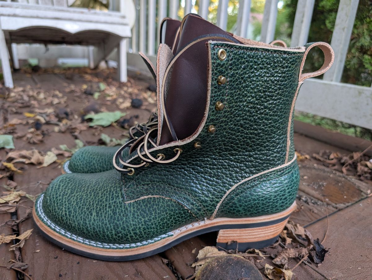 Photo by thetable123 on October 4, 2025 of the Nicks MTO in Horween Yellowstone Greener Pastures.