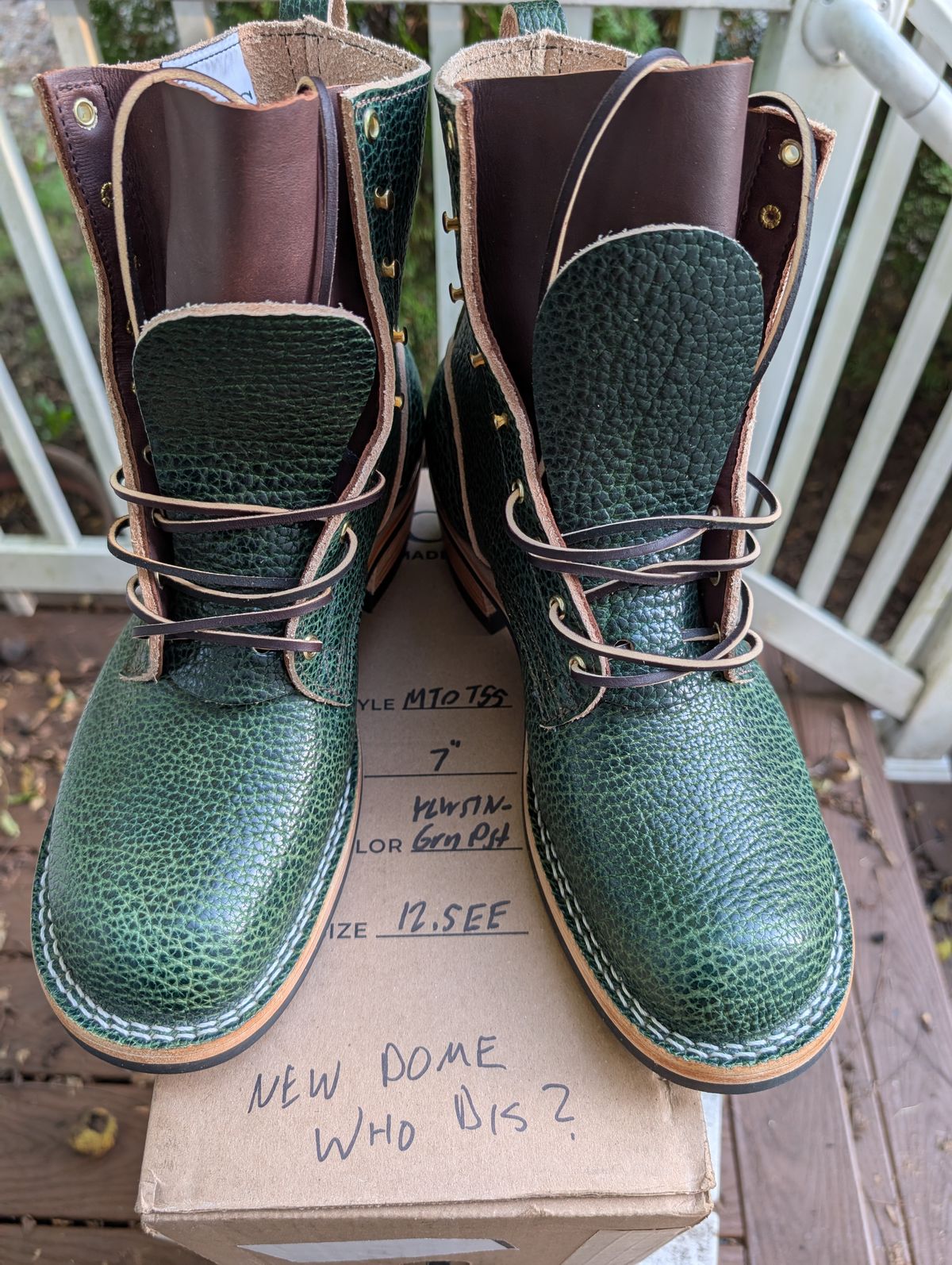 Photo by thetable123 on October 4, 2025 of the Nicks MTO in Horween Yellowstone Greener Pastures.
