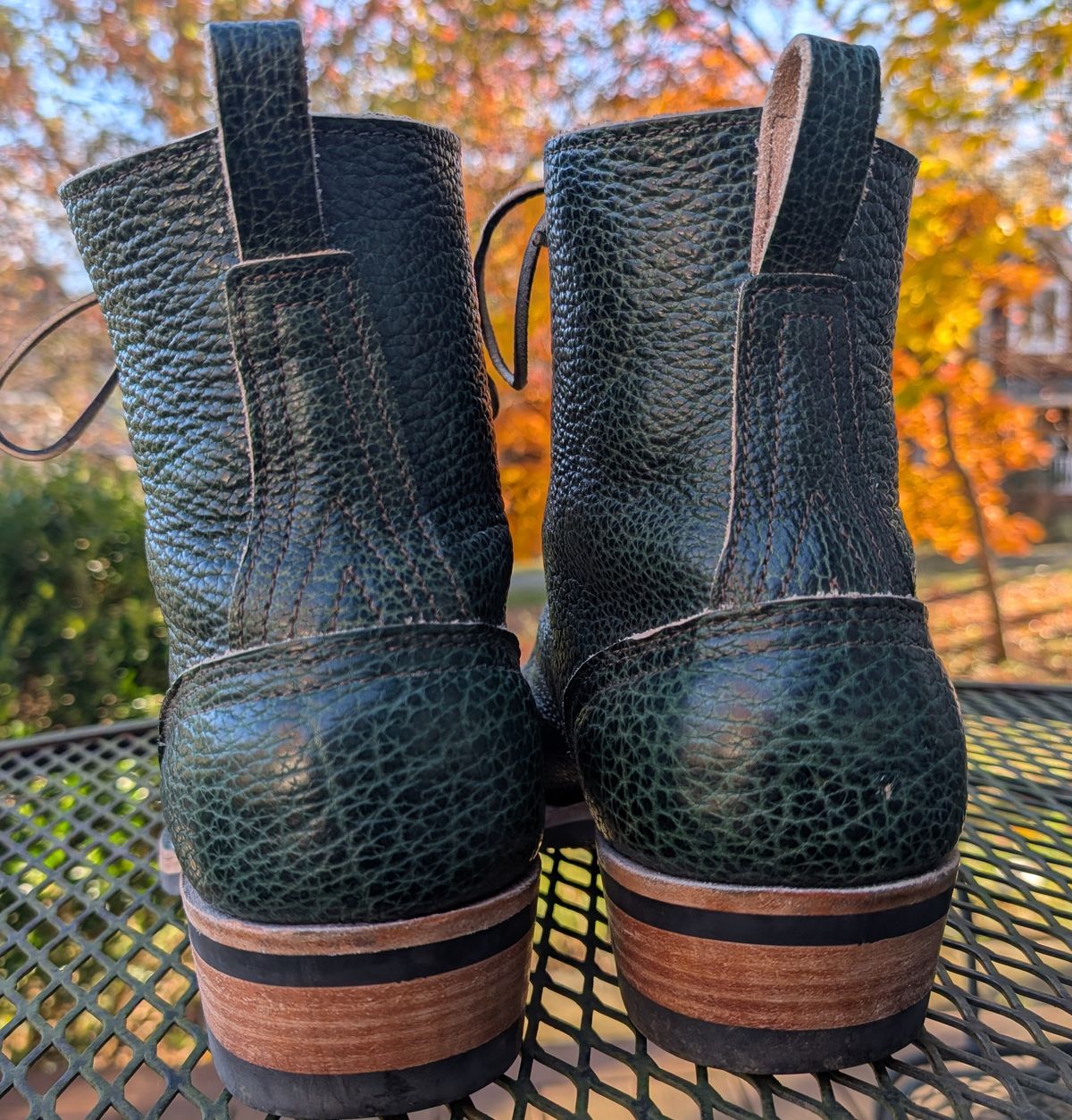 Photo by thetable123 on November 5, 2025 of the Nicks MTO in Horween Yellowstone Greener Pastures.