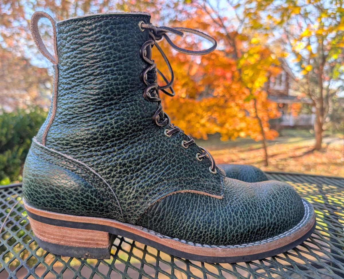 Photo by thetable123 on November 5, 2025 of the Nicks MTO in Horween Yellowstone Greener Pastures.