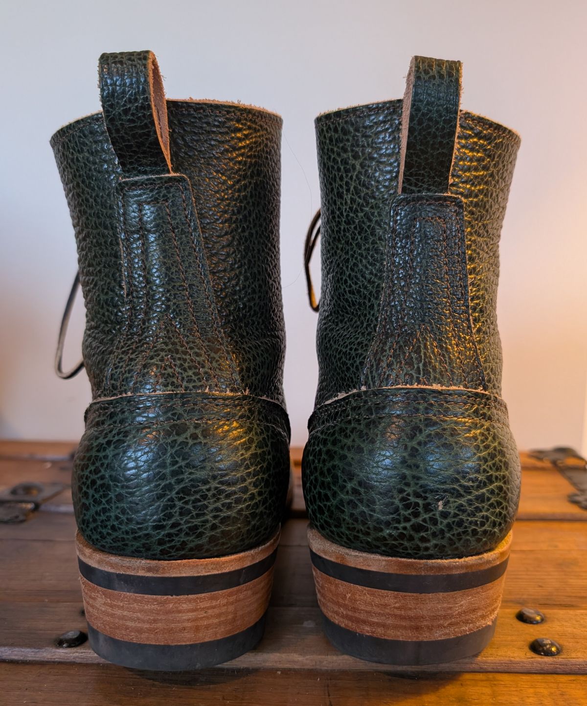 Photo by thetable123 on December 4, 2025 of the Nicks MTO in Horween Yellowstone Greener Pastures.