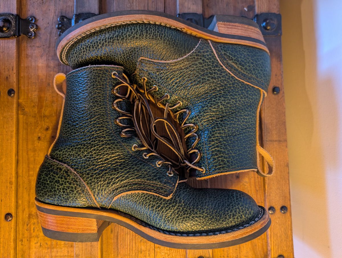 Photo by thetable123 on December 4, 2025 of the Nicks MTO in Horween Yellowstone Greener Pastures.