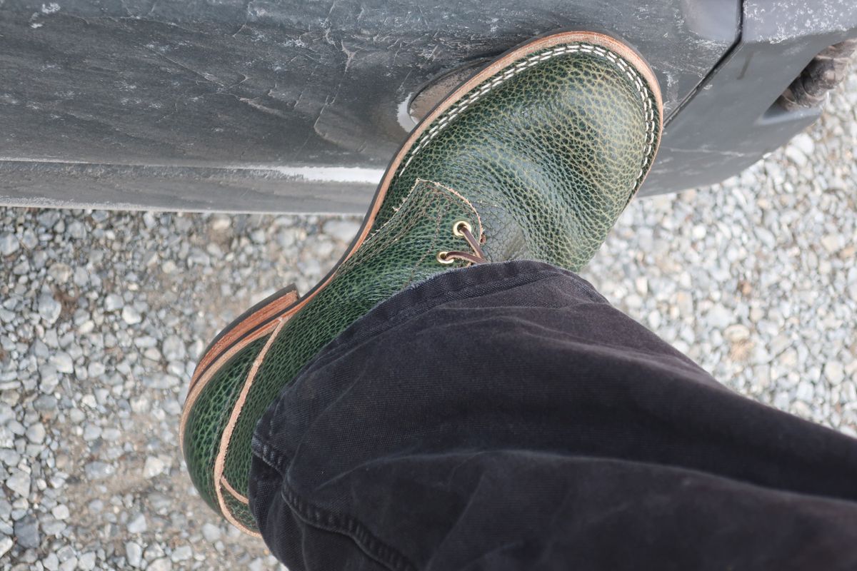 Photo by thetable123 on January 5, 2026 of the Nicks MTO in Horween Yellowstone Greener Pastures.