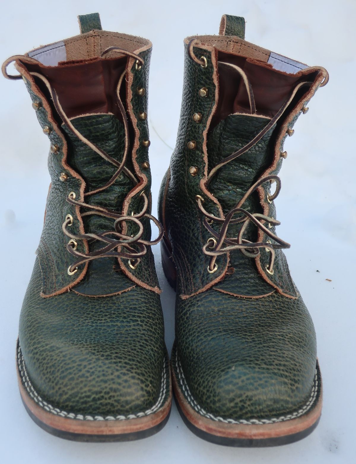 Photo by thetable123 on February 4, 2026 of the Nicks MTO in Horween Yellowstone Greener Pastures.