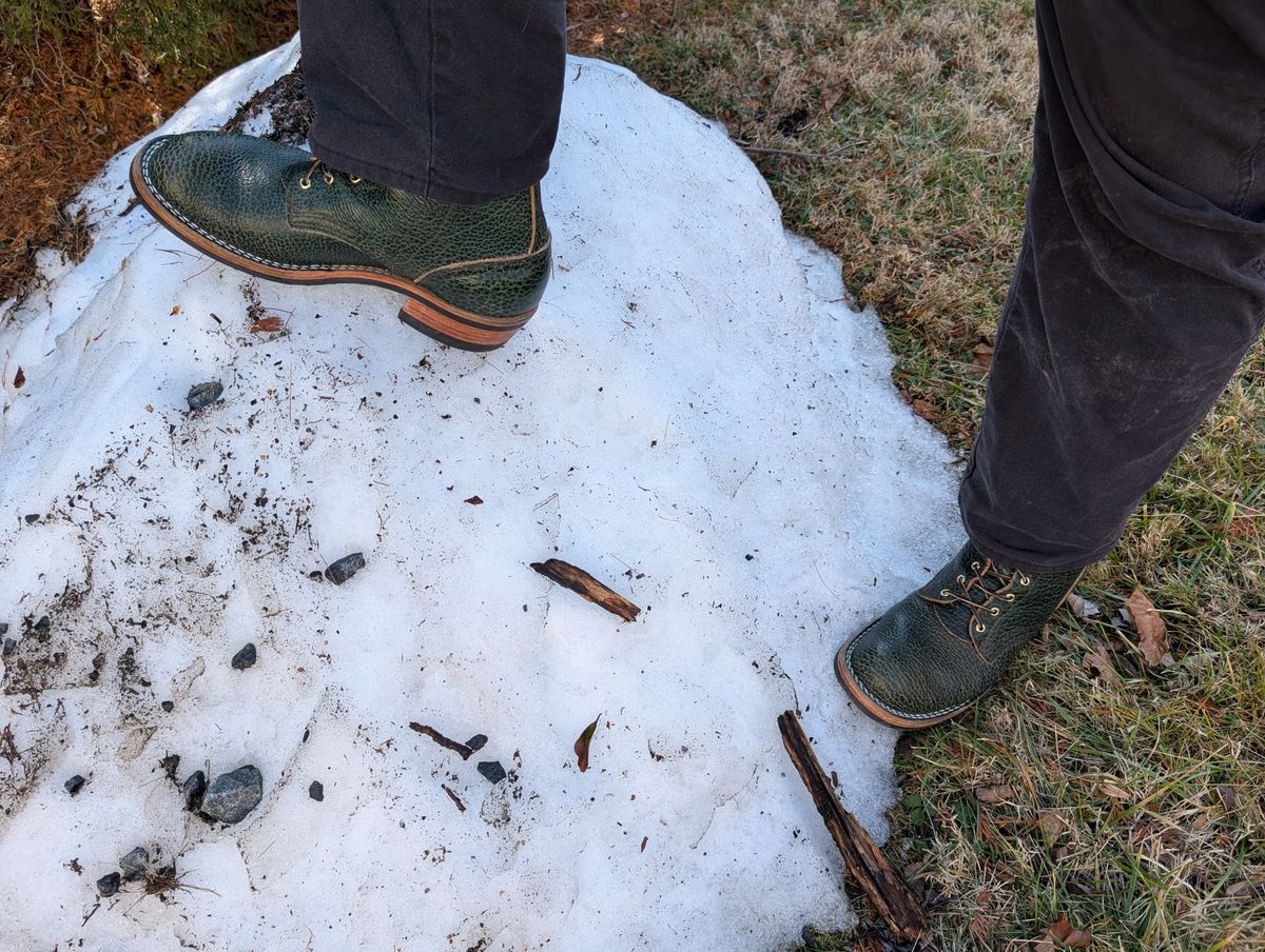 Photo by thetable123 on March 1, 2026 of the Nicks MTO in Horween Yellowstone Greener Pastures.