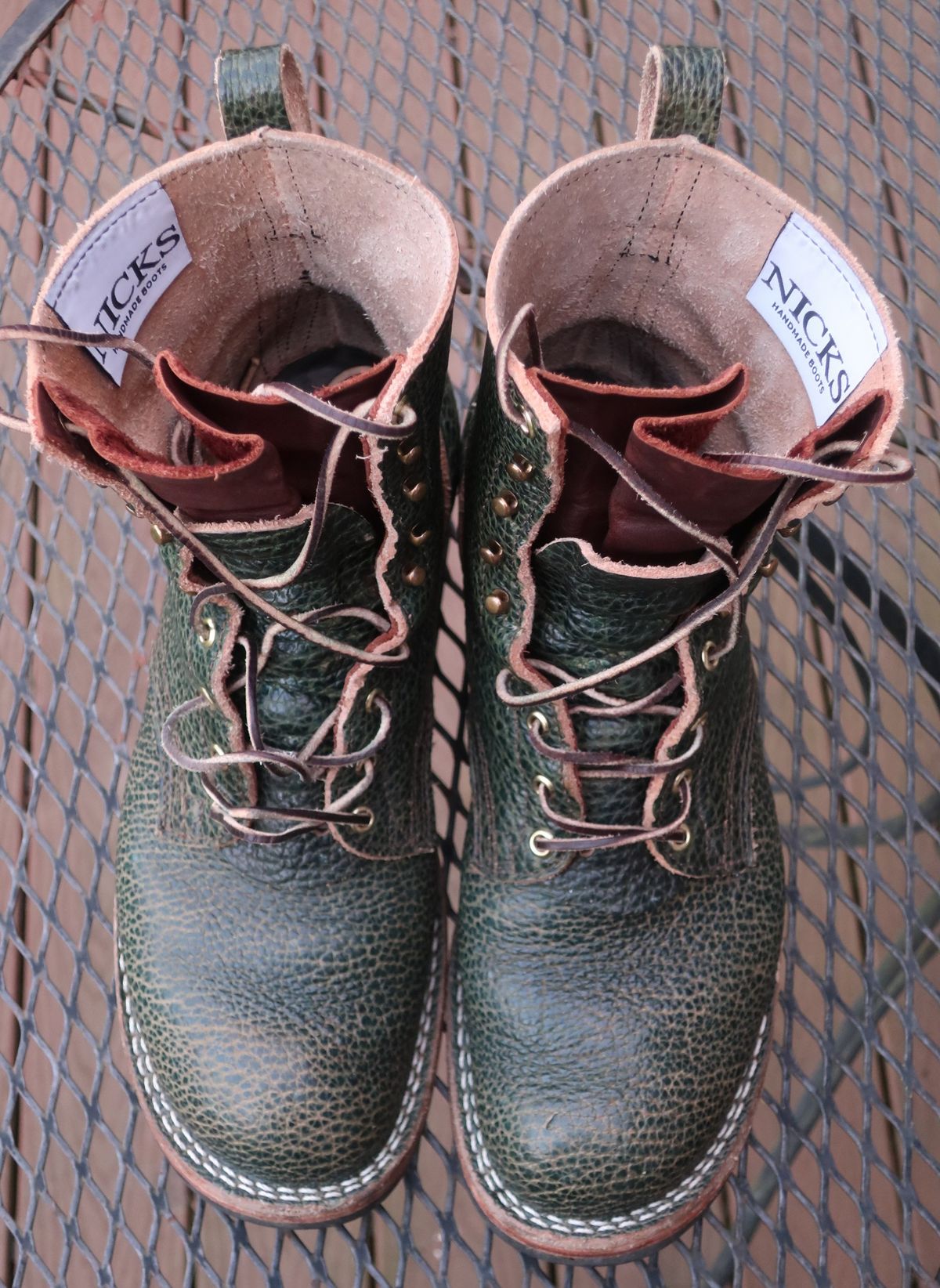 Photo by thetable123 on April 5, 2026 of the Nicks MTO in Horween Yellowstone Greener Pastures.