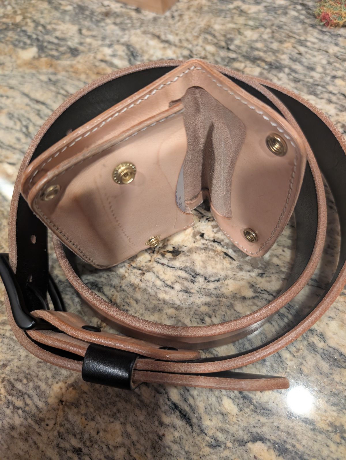 Photo by thetable123 on March 6, 2026 of the Nicks Mini Trucker Wallet in Wickett & Craig Natural Veg Tan.