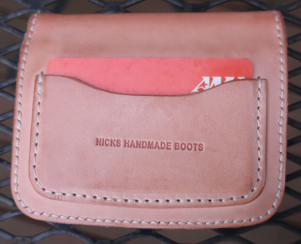 Photo by thetable123 on April 5, 2026 of the Nicks Mini Trucker Wallet in Wickett & Craig Natural Veg Tan.