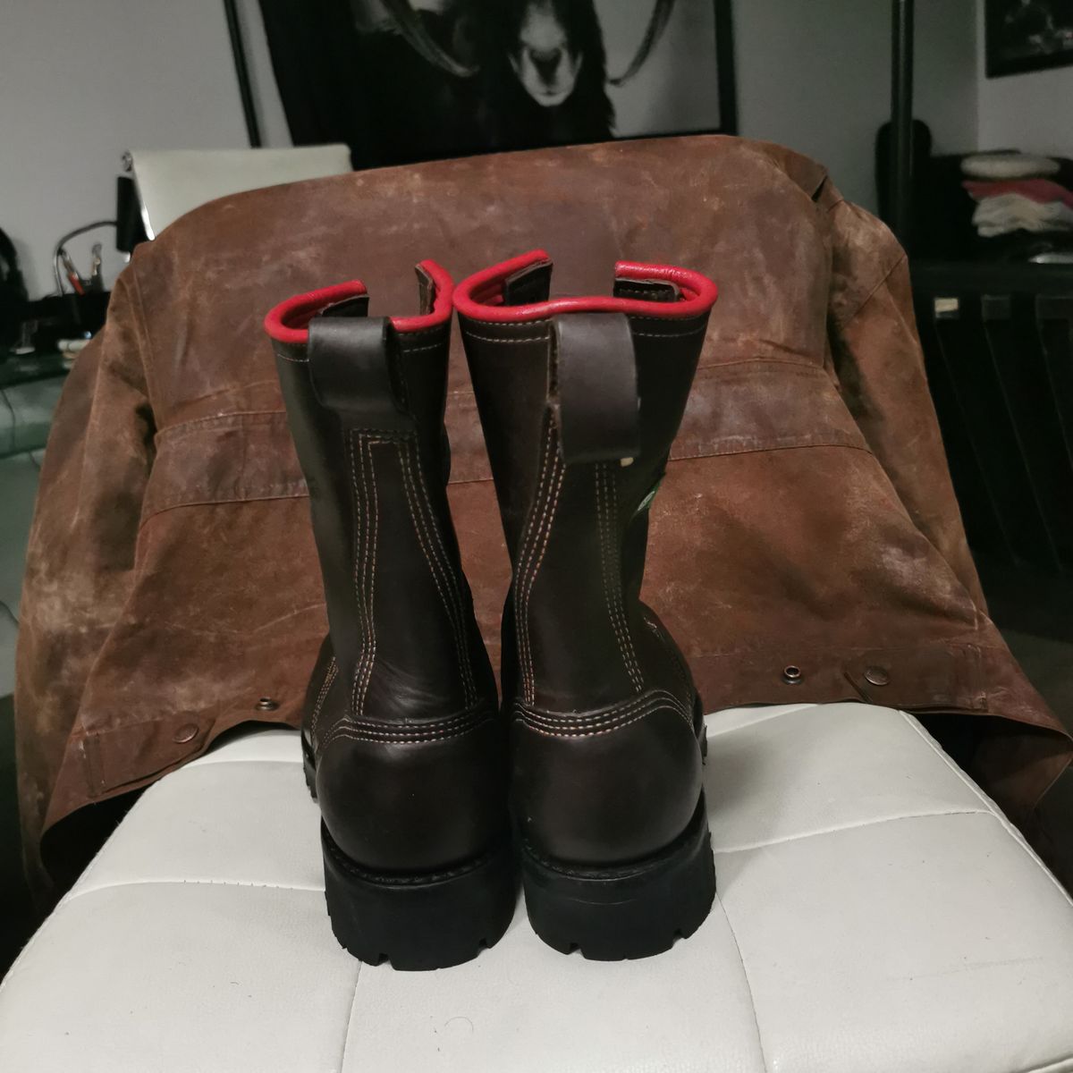 Photo by walkaboot on October 1, 2025 of the Dayton Boots 6410 CSA OHM Line Boot in Black Oil Tan.