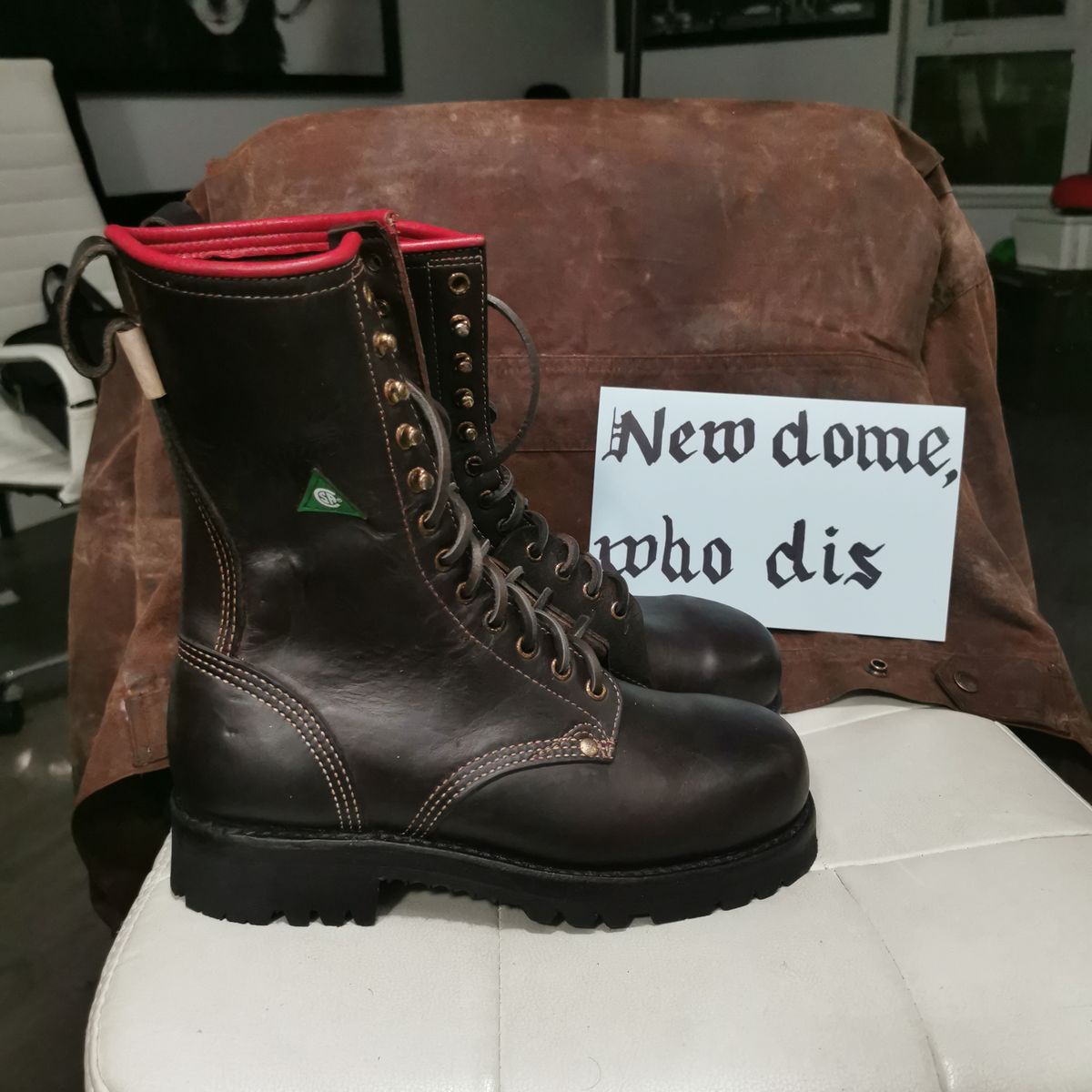 Photo by walkaboot on October 1, 2025 of the Dayton Boots 6410 CSA OHM Line Boot in Black Oil Tan.