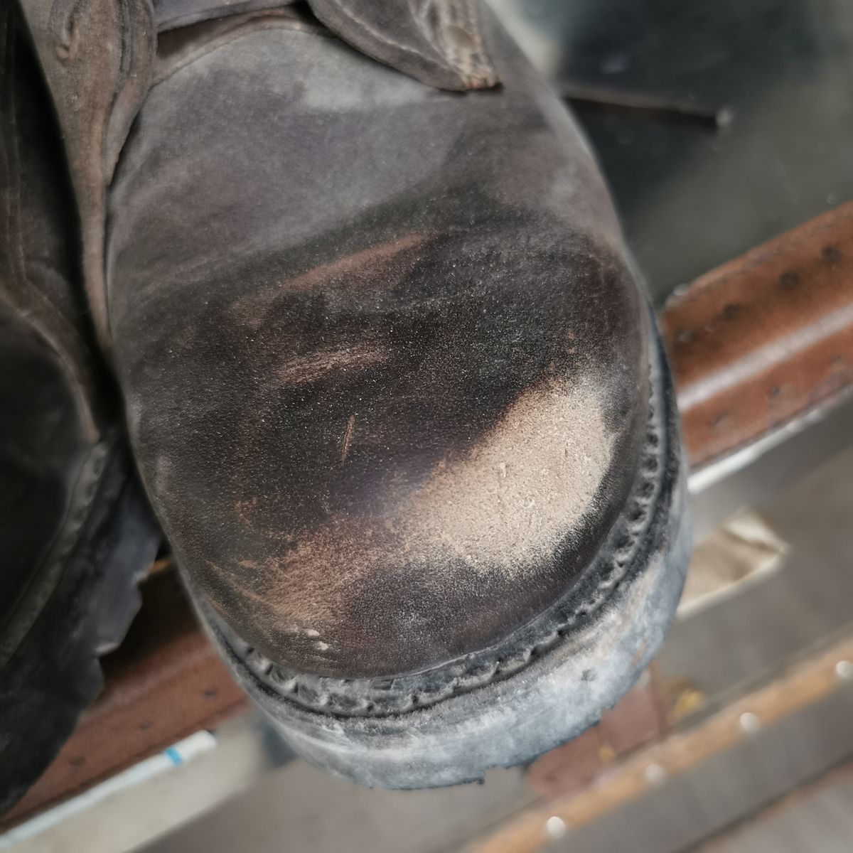 Photo by walkaboot on October 3, 2025 of the Dayton Boots 6410 CSA OHM Line Boot in Black Oil Tan.