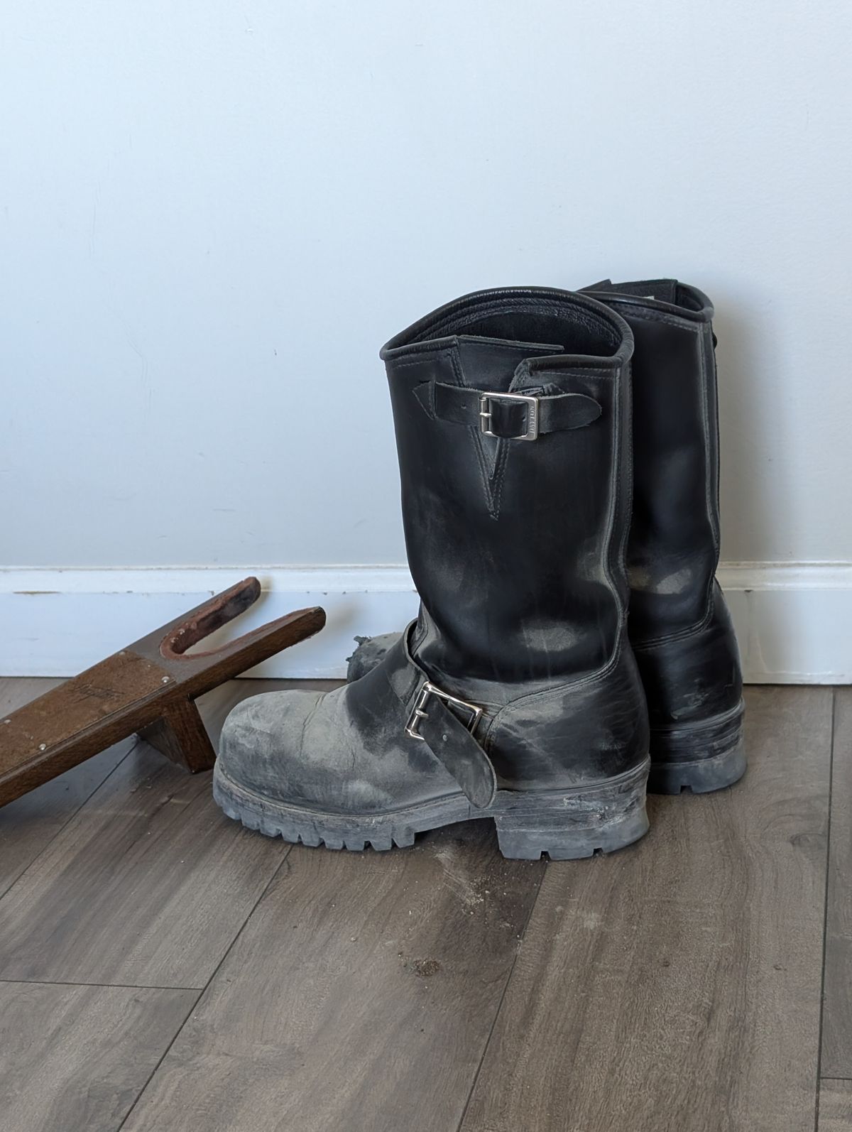 Photo by walkaboot on April 16, 2026 of the Dayton Boots 6460 CSA Engineer in Black Oil Tan.